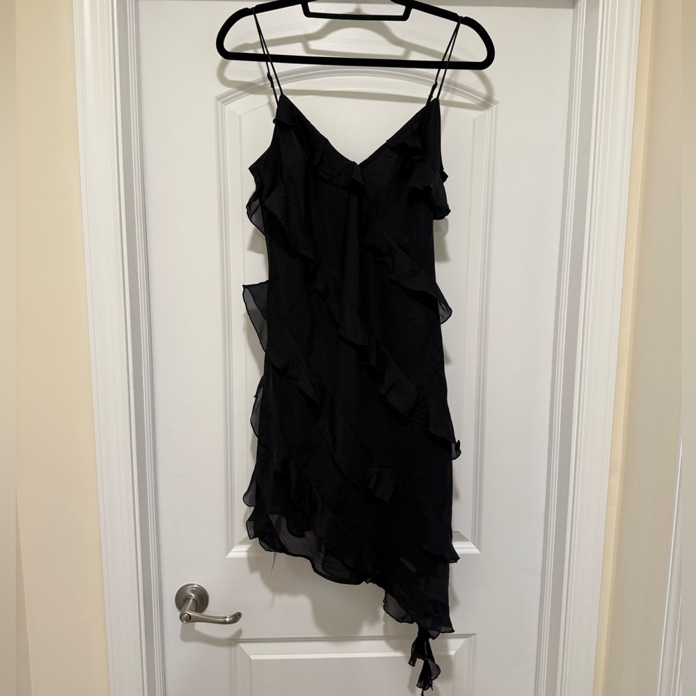 Abercrombie Black Ruffle Mini Dress Medium